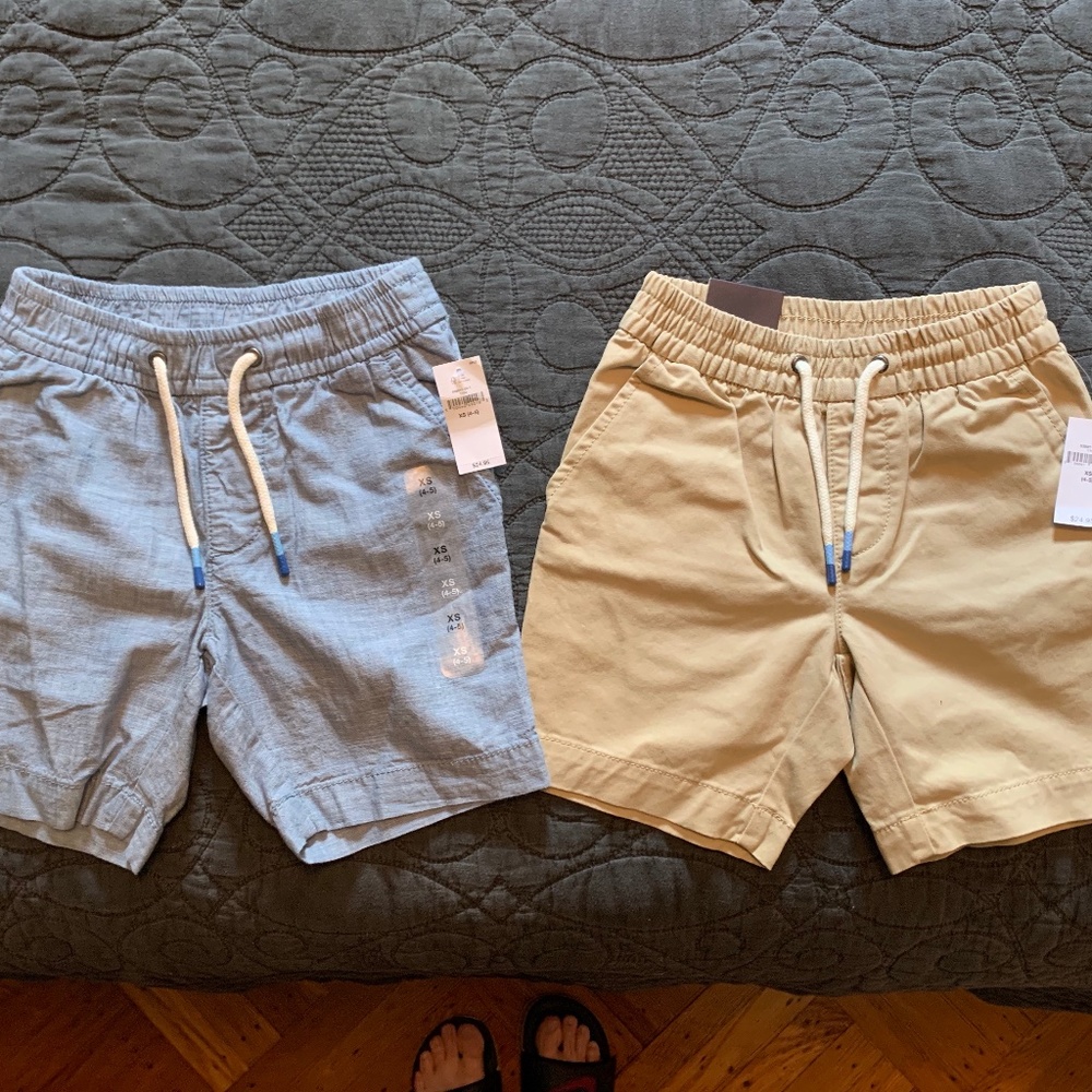 Lot of 2 Gap Boys Pull-On Shorts XS NWT